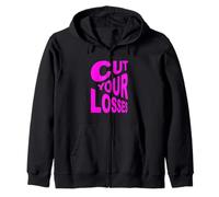 Color Rosa Cut Your Losses Gráfico Rosa Sudadera con Capucha