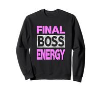 Color Rosa Final Boss Energy Pink Graphic Sudadera