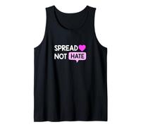 Color Rosa Love Not Hate Pink Graphic Camiseta sin Mangas