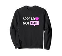 Color Rosa Love Not Hate Pink Graphic Sudadera