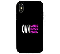 Color Rosa Own Lane Race Pace Gráfico Rosa Carcasa para iPhone X/XS