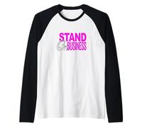 Color Rosa Stand On Business Pink Graphic Camiseta Manga Raglan