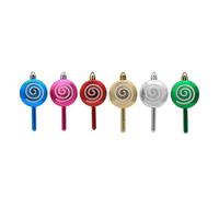(Color) Set of 6 Colorful Candy Christmas Lollipop Ornament Festive Decorations for Christmas Tree Party