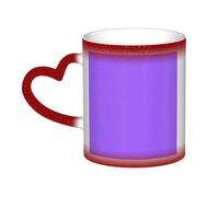 Color sólido morado claro rojo. Es una taza que cambia de color, negro para frío y blanco para caliente, y más duradero después del lavado a mano. Pijama para mujer de manga corta, camiseta de pijama
