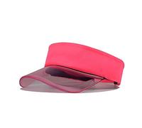 Color sólido protector solar béisbol moda mujer visera transparente gorras béisbol, Rosa intenso., talla única