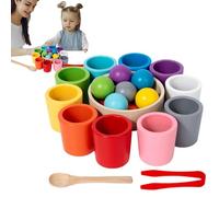 Color Sorting Cups - Educational Learning Toys, Multipurpose toddlerDevelopment Tools | Long Lasting Preschool Math Sensory Training Games for Kids Boys Girls Early Learning Activities Home Classroom