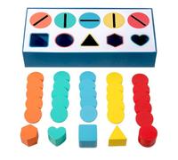 Color Sorting Game for Kids - Wooden Matching Box with Blocks | Preschool Educational Toy for Fine Motor Development, Sensory Play, Color Identification Learning Toy for todlers Boys Girls Age 3