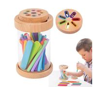 Color Sorting Toys, Sensory Cups 2.95x2.95in Portable Matching Game Fine Motor Development, Secure Non Toxic Materials, Skill Building Toy for Toddler