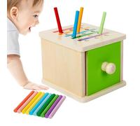 Color Sorting Toys - Wooden Matching Game Box for Preschool Learning Activities, Educational Fine Motor Skill Toy for Boys Girls, Early Education, Wooden Gift Set 4.33 Inches