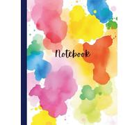 Color Splash Journal - College Ruled Writing Book | 8.5 x 11 inch, 120 Pages: Vibrant Watercolor Design - Lined Paper for School, Work, or Creative Writing