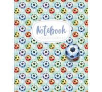 Color Splash Soccer Notebook: Watercolor Soccer Ball Writing Journal - 7.5" x 9.25", 110 Wide Ruled Pages