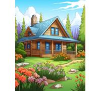Color the Countryside: Cozy Farmhouses, Bright Flowers, and Calm Country Vibes 500 pages.: Enjoy the simplicity of rural life with every flower you color.