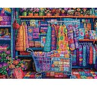 Color Tienda de Ropa Puzzle 1500 Piezas Adultos, Rompecabezas con Letras en la Parte Posterior - Piezas Que Encajan Perfectamente, Reto de Concentración, Regalo para Mujer y Decor, 87 x 57 cm w0-21