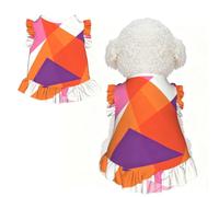 Color Triangle Art L - Ropa para mascotas para perros pequeños, bonito traje de verano para cachorros, ropa suave y transpirable para mascotas para gatos