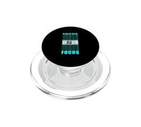 Color Turquesa Enfócate en tu Dinero Gráfico Turquesa PopSockets PopGrip para MagSafe