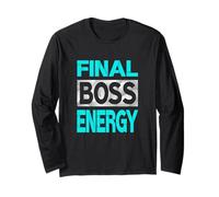 Color Turquesa Final-Boss-Energy Gráfico Turquesa Manga Larga