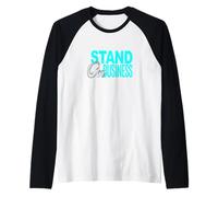 Color Turquesa Stand On Business Turquesa Gráfico Camiseta Manga Raglan