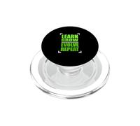 Color Verde Aprender Crecer Evolucionar Repite Gráfico Verde PopSockets PopGrip para MagSafe