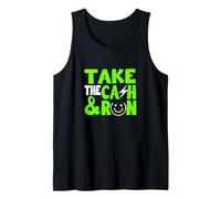 Color Verde Take The Cash & Run Green Graphic Camiseta sin Mangas