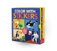 Color with Stickers 4-Book Boxed Set: Dinosaurs; Space; Jungle; Ocean