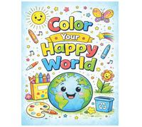 Color Your Happy World: A Fun & Inspiring Coloring Book for Kids Ages 4-8