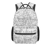 Color Your Own Backpack Kids Cow - Print Handmade Casual Shoulder Bag Hand