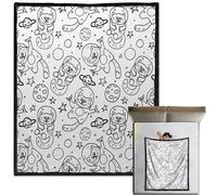 Color Your Own Blanket - 59x50 pulgadas Creative Soft Comfortable Art Project,Kids Adults Coloring Blanket | Purchased by yourself for Home Bedroom Birthday Holidays Family Activity Valentines Day
