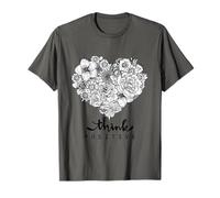 Color Your Own Floral Heart Positive Art Quotes Camiseta