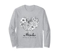 Color Your Own Floral Heart Positive Art Quotes Manga Larga