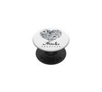 Color Your Own Floral Heart Positive Art Quotes PopSockets PopGrip Adhesivo