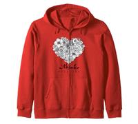 Color Your Own Floral Heart Positive Art Quotes Sudadera con Capucha