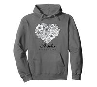 Color Your Own Floral Heart Positive Art Quotes Sudadera con Capucha
