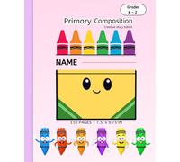 Color Your Thoughts - Crayon-Themed Primary Journal for Girls: Fun Crayon Cover Primary Composition Book - Picture and Story Paper for Grades K-2