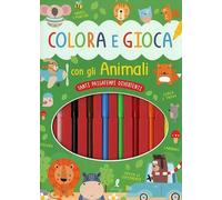 Colora e gioca con gli animali. Con 8 pennarelli (Kids)
