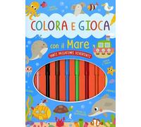Colora e gioca con il mare. Con 8 pennarelli (Kids)
