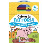 Colora la fattoria con i pennarelli magici. Con 4 pennarelli magici