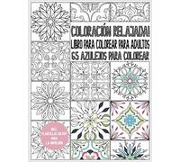 Coloración relajada! 65 azulejos para colorear: azulejos para relajación y reducción de estrés - azulejo libro para colorear para adultos - con plantillas PDF para imprimir