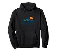 Colorado Attitude Mountain Adventure Gráfico al Aire Libre Sudadera con Capucha, Unisex para Adultos, Negro, M