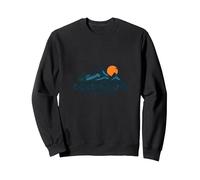 Colorado Attitude Mountain Adventure Gráfico al Aire Libre Sudadera, Unisex para Adultos, Negro, XXL