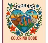 Colorado Coloring Book - Easy & Relaxing Mountain Landscapes, Nature, Wildlife & Bird Scenes for Kids, Teens & Adults | Cute Travel Gift for Colorado Lovers