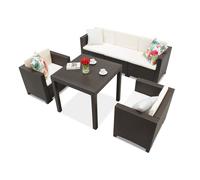 Colorado Dallas Apetito 5 conjunto mimbre marron Bica