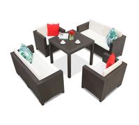 Colorado Dallas Apetito 6 set mimbre marron Bica