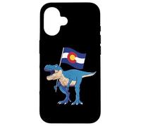 Colorado Dinosaur T-Rex Denver Flag Boulder Ski Hombres Mujeres Carcasa para iPhone 16