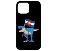 Colorado Dinosaur T-Rex Denver Flag Boulder Ski Hombres Mujeres Carcasa para iPhone 16 Pro MAX