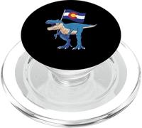 Colorado Dinosaur T-Rex Denver Flag Boulder Ski Hombres Mujeres PopSockets PopGrip para MagSafe