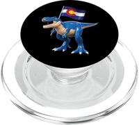 Colorado Dinosaur T-Rex Denver Flag Boulder Ski Hombres Mujeres PopSockets PopGrip para MagSafe