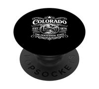 Colorado EST 1876 El Centenario Estado Vintage Montaña PopSockets PopGrip Adhesivo