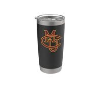 Colorado Mesa University Mavericks Interlocking CMU Vaso térmico de acero inoxidable de doble pared