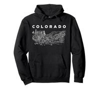 Colorado Montaña Paisaje Recuerdo Montañas Rocosas Arte Sudadera con Capucha