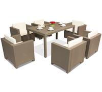 Colorado Premium mimbre set de 6 capuchino Bica